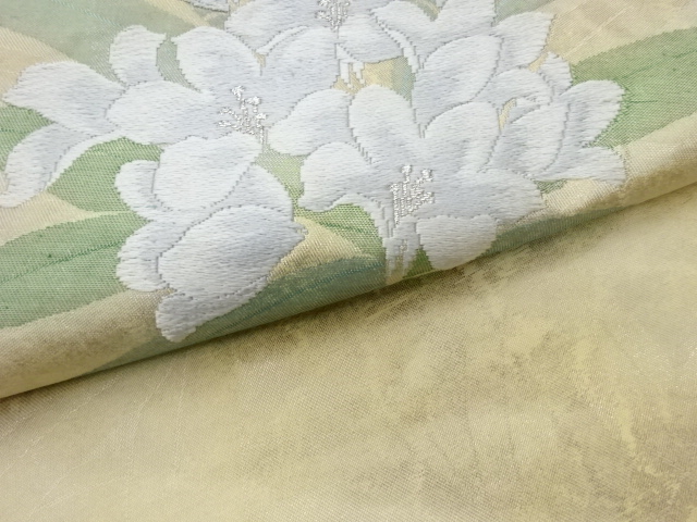  花葉模様織出し名古屋帯